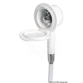 SEINÄSUIHKUKAAPPI PUSH-BUTTONILLA, KROMITETTU, PVC, 4 m