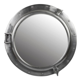 PORTHOLE PEILI- TUMMA METALLINHARMAA, 46 cm